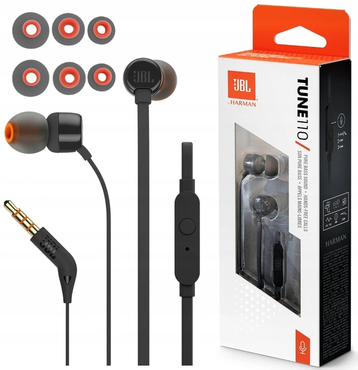 Słuchawki JBL T290 - Płaski kabel, gotowość do transportu