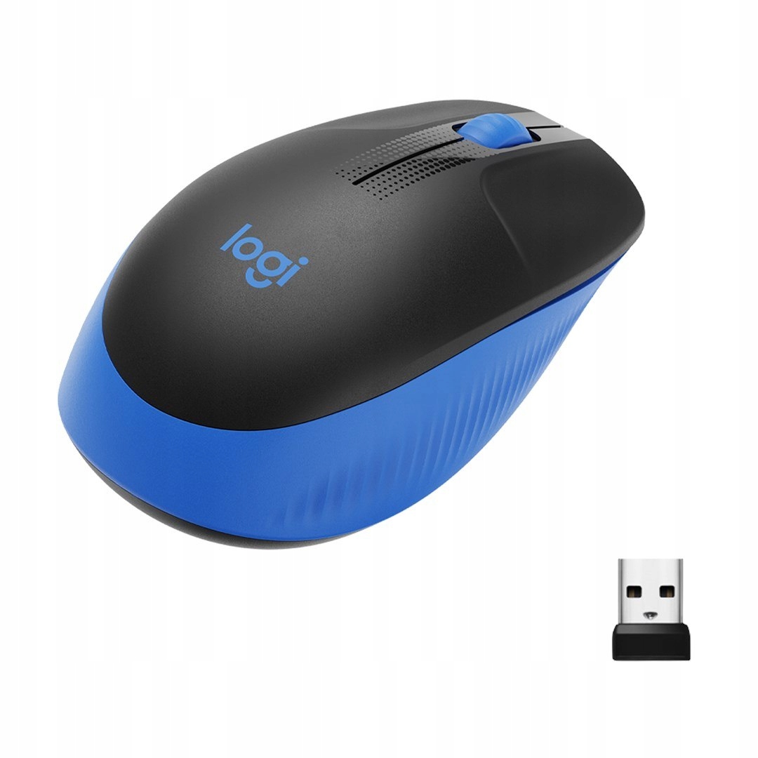Mysz Logitech M190 Blue - widok z boku