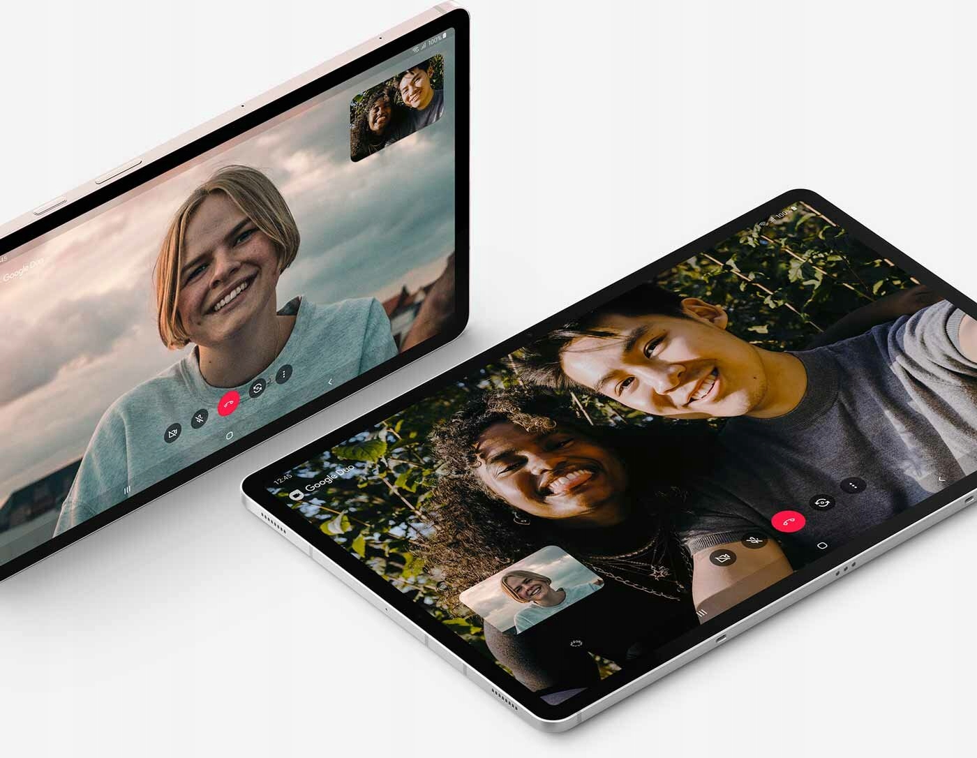 Samsung Galaxy Tab S8+ - widok z przodu z włączonym ekranem