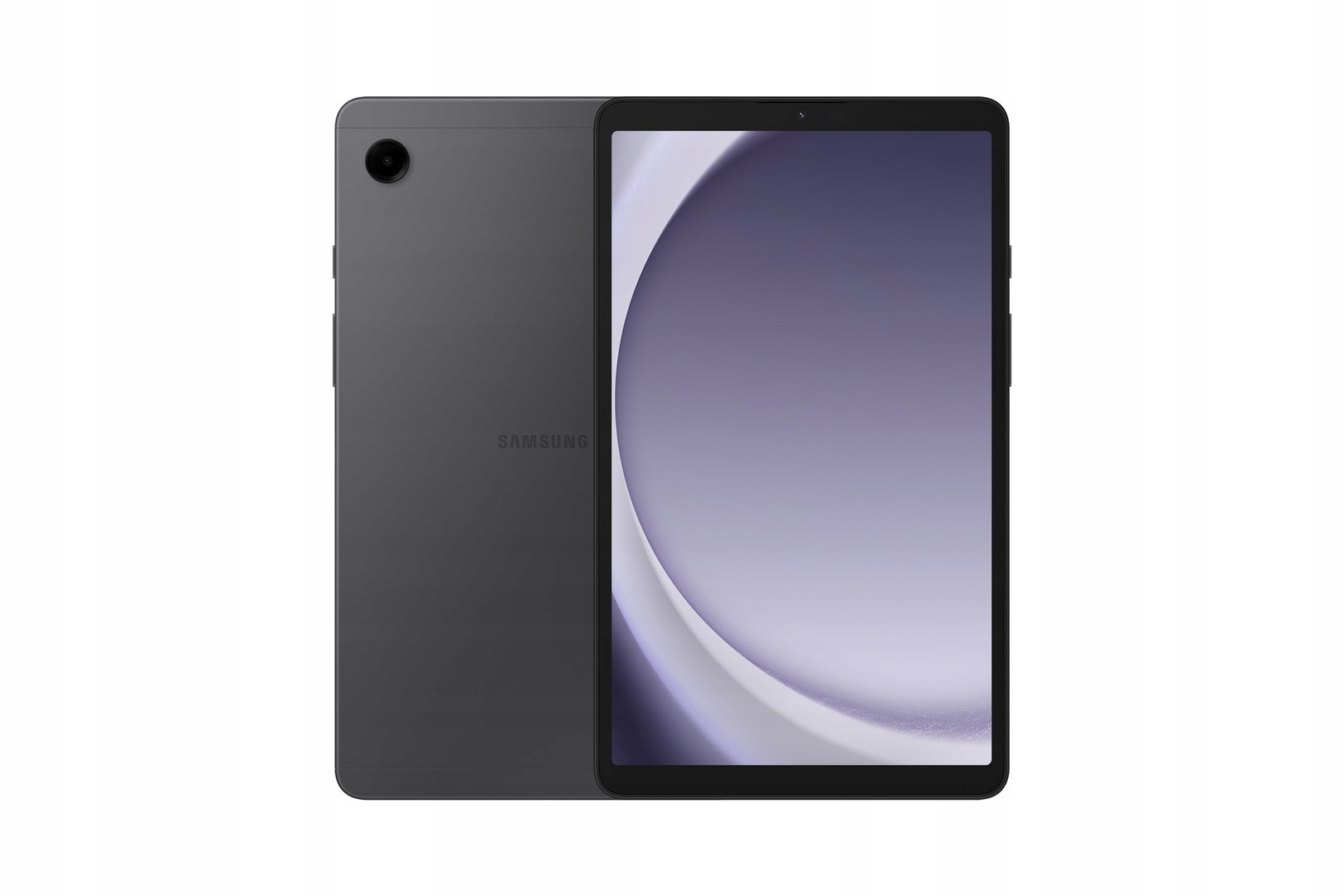 Tablet Samsung Galaxy Tab A9 - widok z przodu, prezentujący jasny wyświetlacz i wąskie ramki