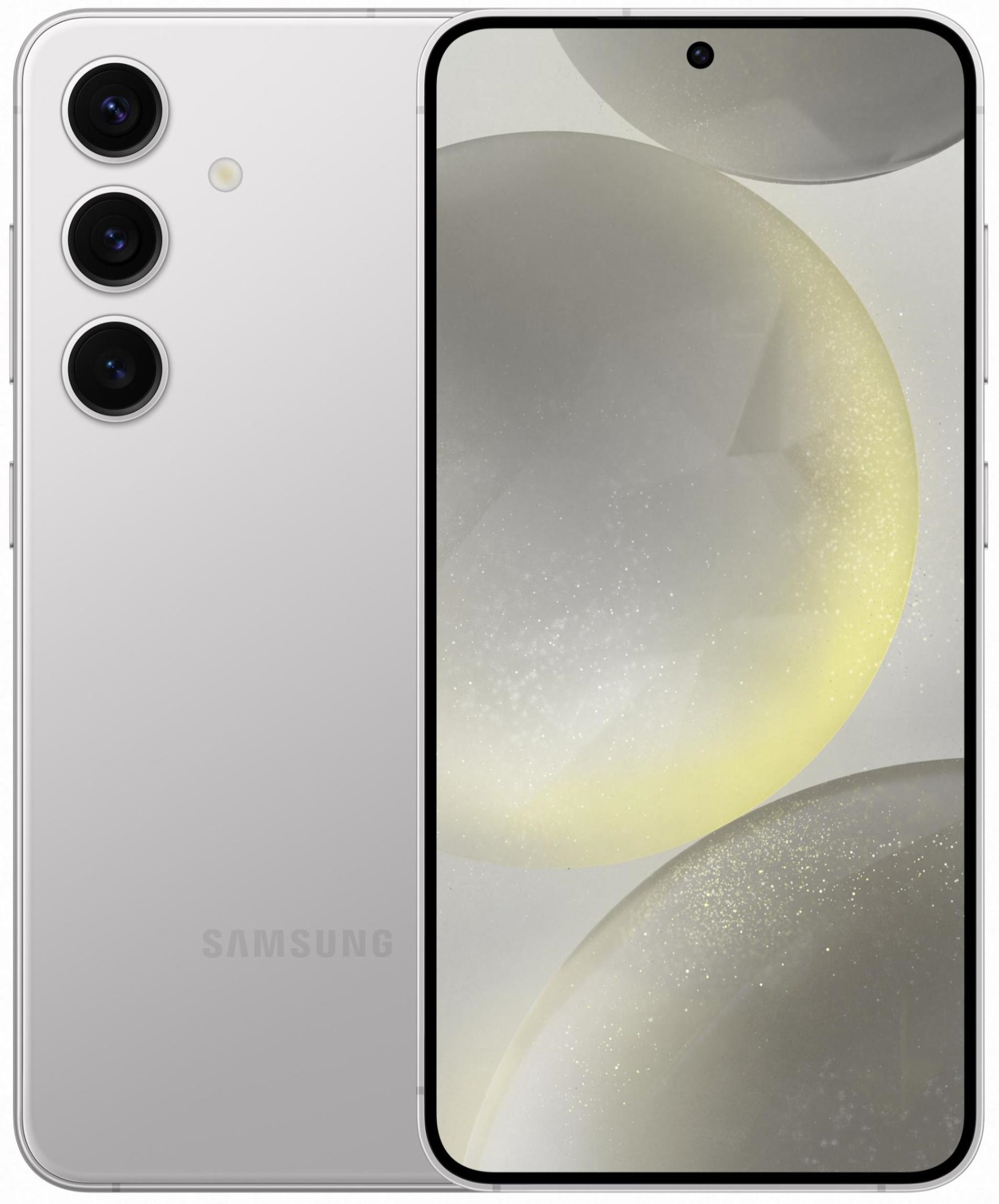 Samsung Galaxy S24 5G - Widok z przodu, demonstracja ekranu i mocy