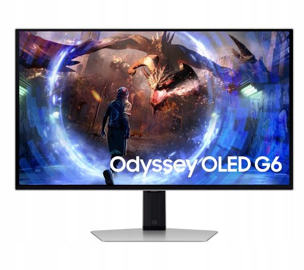 Monitor Samsung Odyssey G6 27 cali OLED - Widok frontowy, szybka akcja