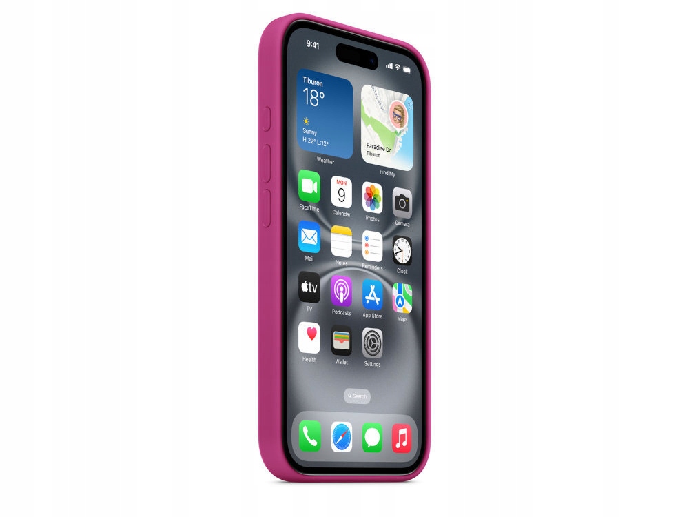 Etui Apple Silicone Case z MagSafe do iPhone 16 Plus - widok materiału