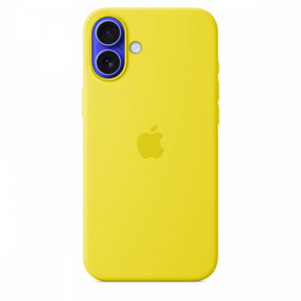 Etui Apple Silicone Case MagSafe na iPhone 16 Plus w kolorze Karambola - widok tyłu