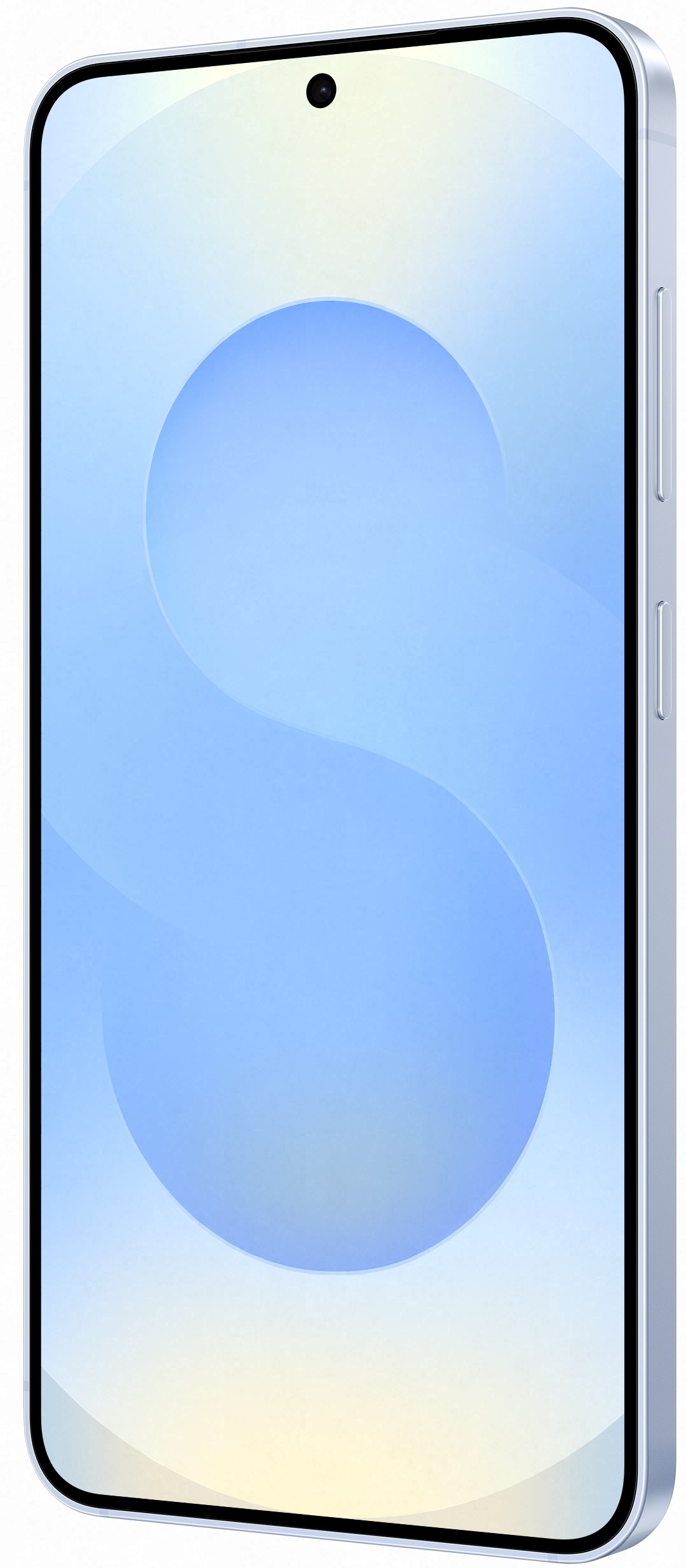 Smartfon Samsung Galaxy S25 - widok z przodu, zbliżenie na ekran