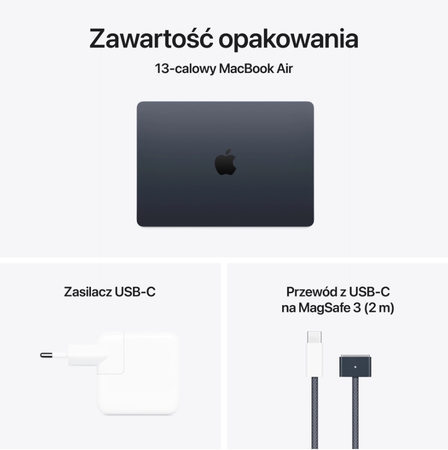 Zamknięty laptop Apple MacBook Air 13 w kolorze północnym