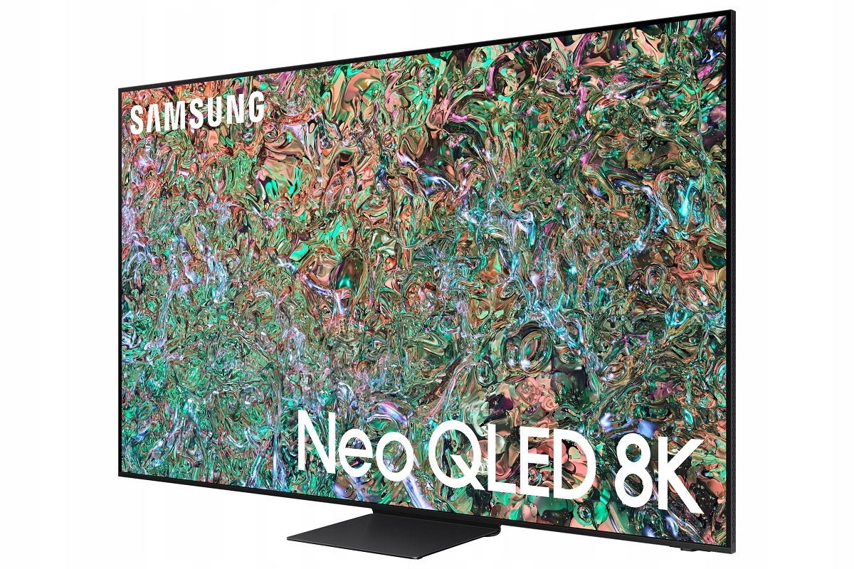 Wizualizacja dźwięku przestrzennego Dolby Atmos na tle Telewizora Samsung