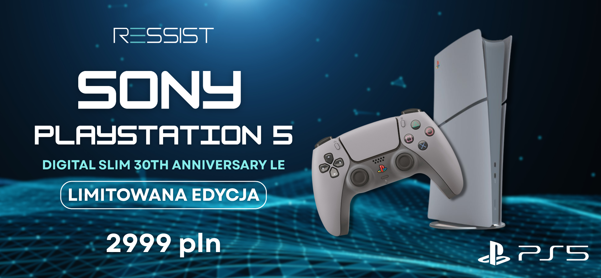 PlayStation 5 Digital Slim 30th Anniversary LE + DualSense, Limitowana Edycja